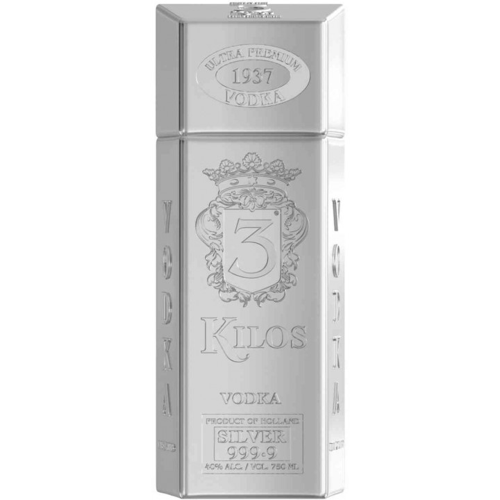 Водка "3 Килос Сильвер" / "3 Kilos Silver" vodka. 0,75 л. 40%