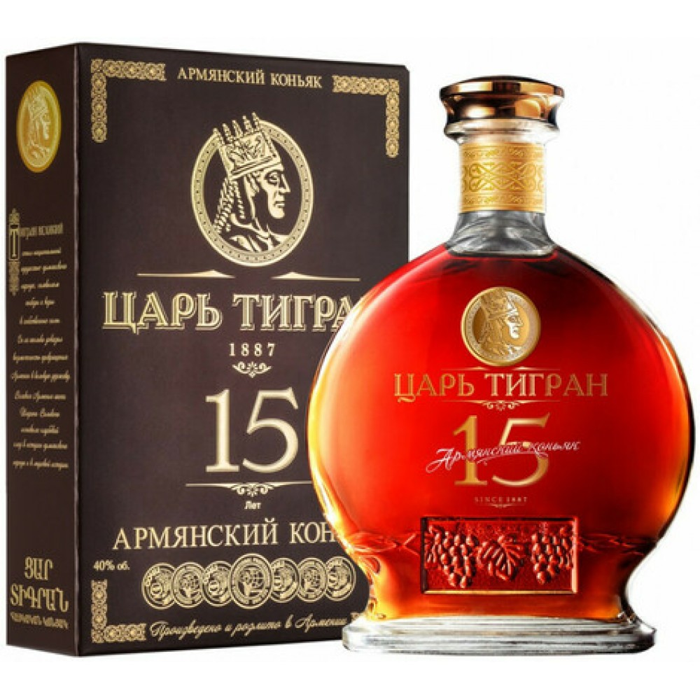 Коньяк армянский &quot;&quot;Царь Тигран&quot; 15 <b>лет</b> <b>выдержки</b>&quot; 0,7 л....