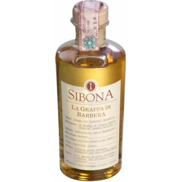 Граппа "Барбера Сибона", креп. 40%, 0,5л 0,5 л. 40%