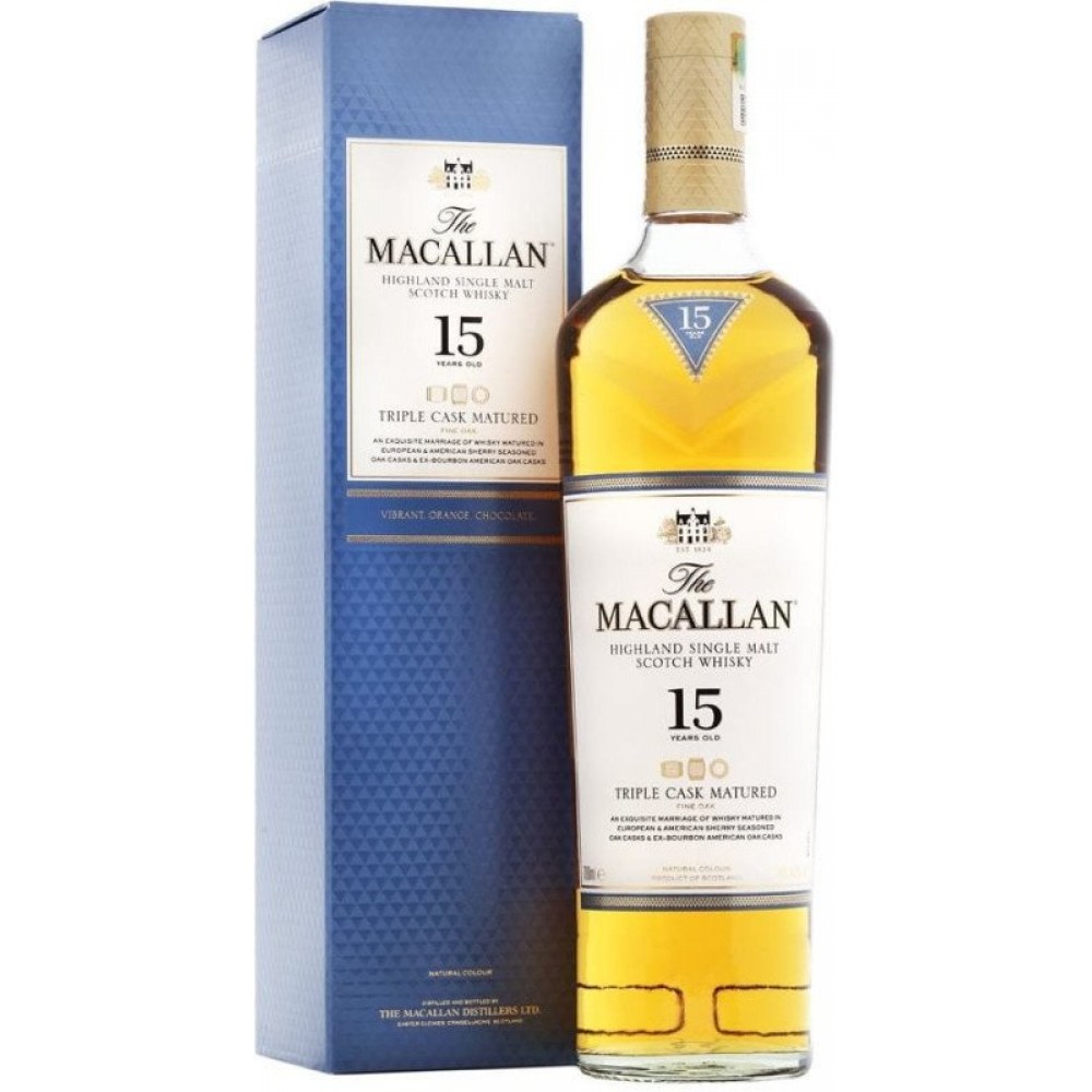 Macallan 0.7. Макаллан 15 лет трипл Каск. Виски Macallan Double Cask 12 лет, 0.7 л. Макаллан трипл Каск Мейчурд. Виски Macallan Triple Cask matured 15 лет, 0.7 л, подарочная упаковка.